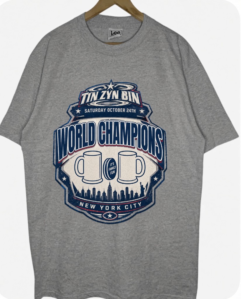 Tin Zyn Bin World Champions tee